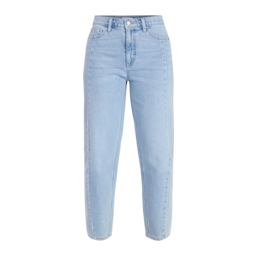 High Rise Barrel Leg Jeans 28" Inseam Light Wash Womens Size 14 New NWT - Picture 5 of 11